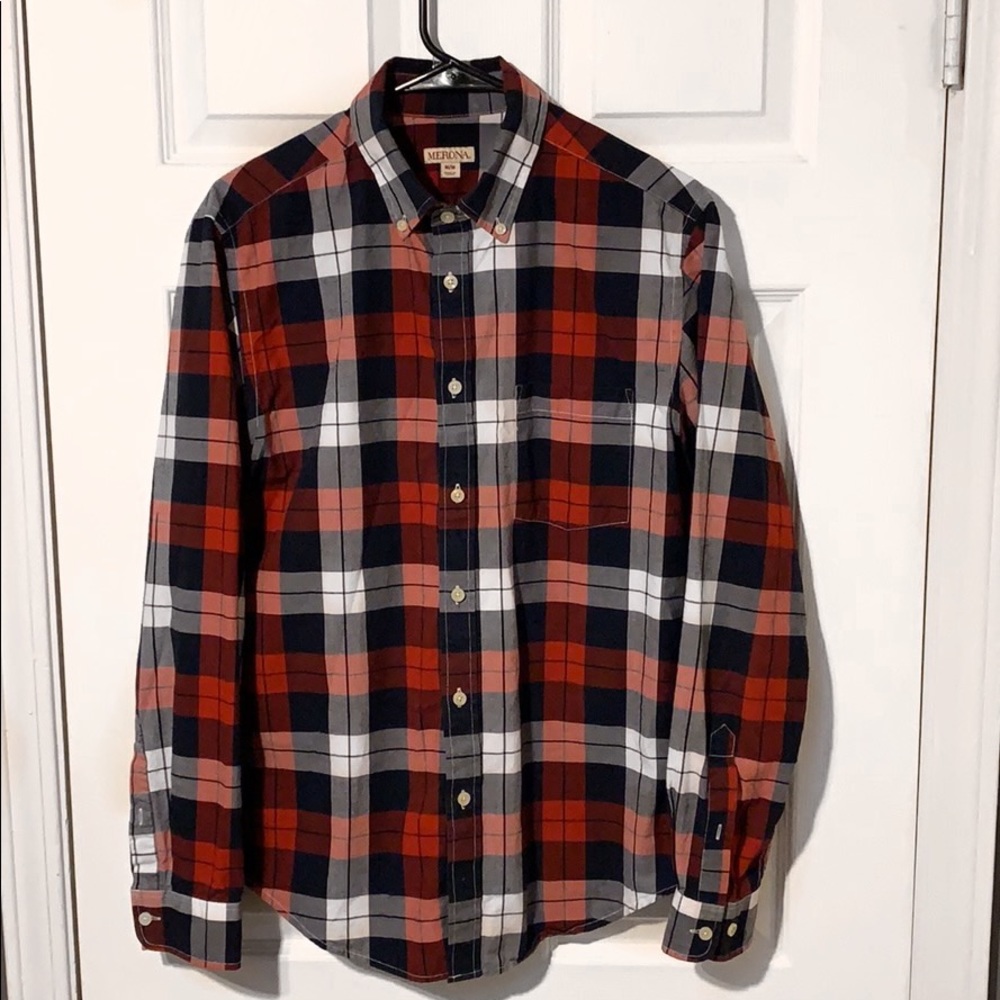 Plaid button down shirt